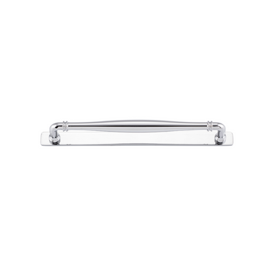 Sarlat Cabinet Pull with Backplate Polished Chrome CTC 256mm