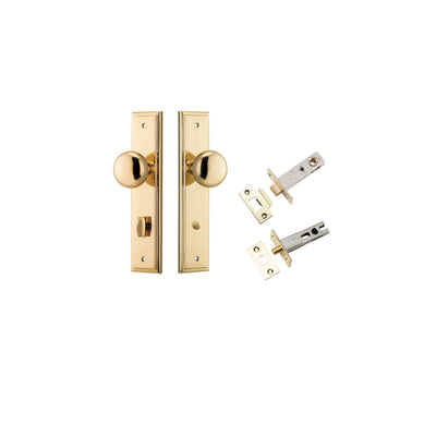 Cambridge Knob Stepped Polished Brass Privacy Kit