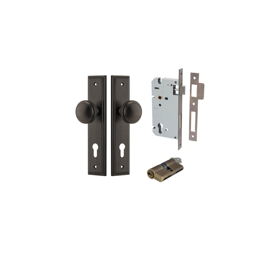 Paddington Knob Stepped Signature Brass Entrance Kit - Key/Key
