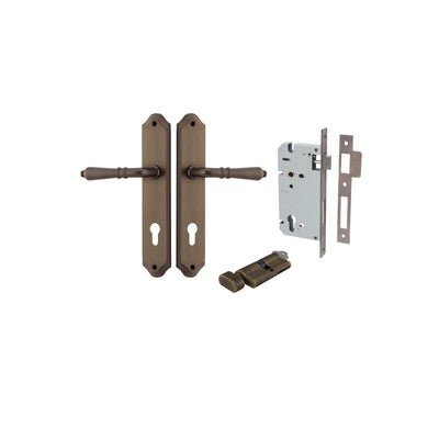 Sarlat Lever Shouldered Signature Brass Entrance Kit - Key/Thumb Turn