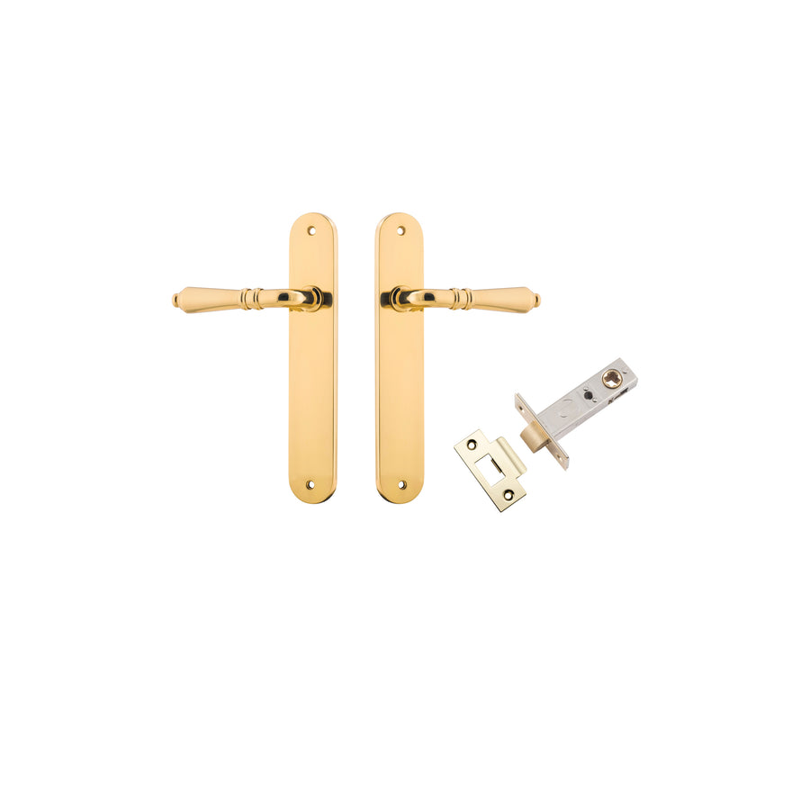 Sarlat Lever Oval Polished Brass Passage Kit