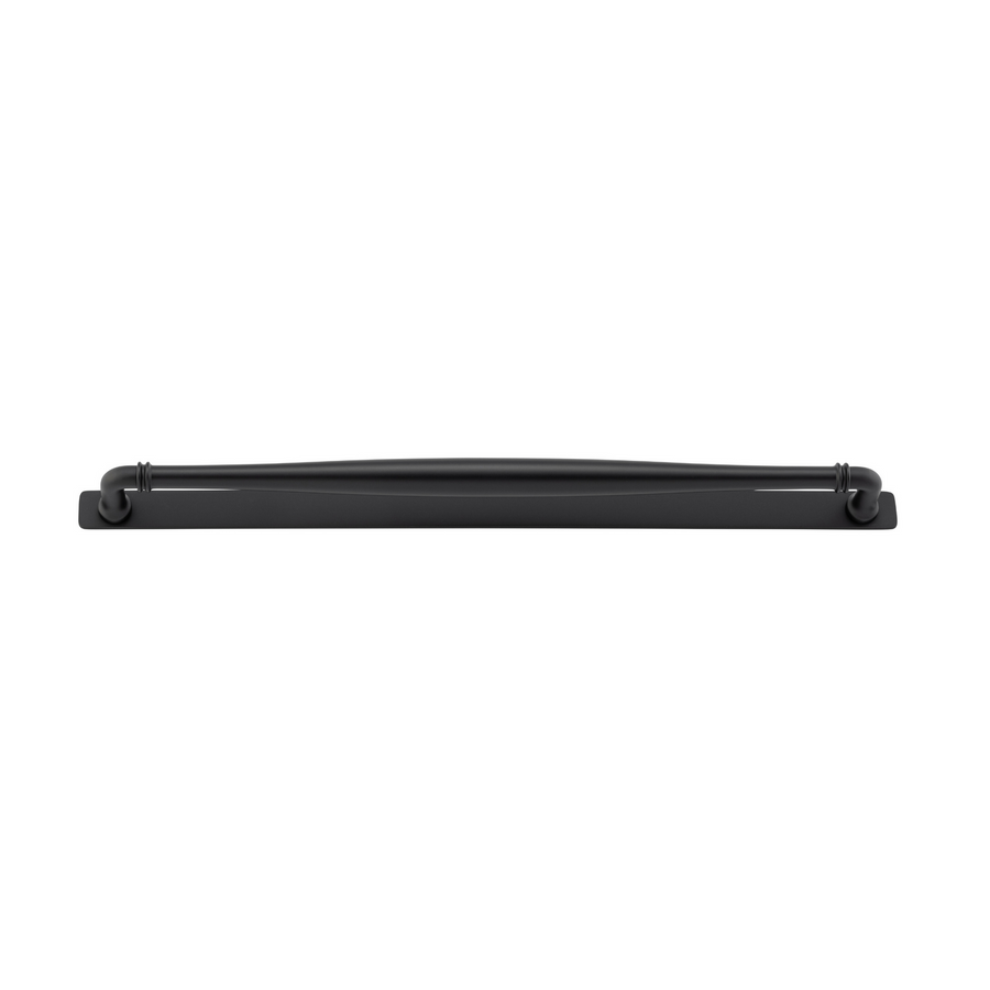 Sarlat Cabinet Pull with Backplate Matt Black CTC 450mm