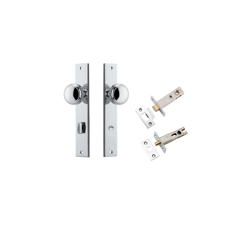 Paddington Knob Rectangular Polished Chrome Privacy Kit