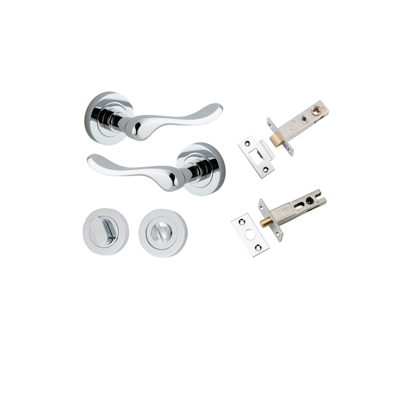 Stirling Lever on Rose Polished Chrome Privacy Kit