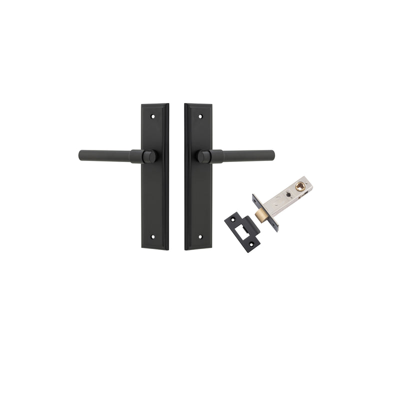 Helsinki Lever Stepped Matt Black Passage Kit