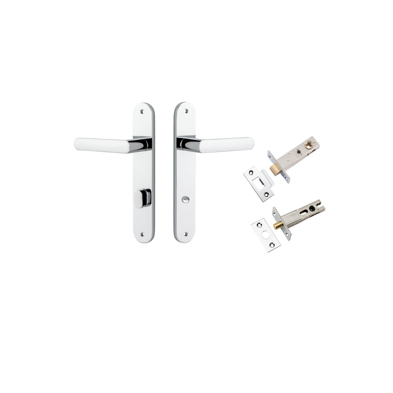 Osaka Lever Oval Polished Chrome Privacy Kit