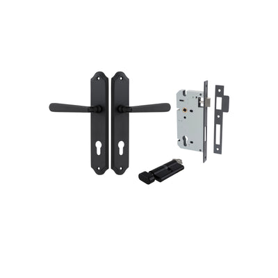 Copenhagen Lever Shouldered Matt Black Entrance Kit - Key/Thumb Turn