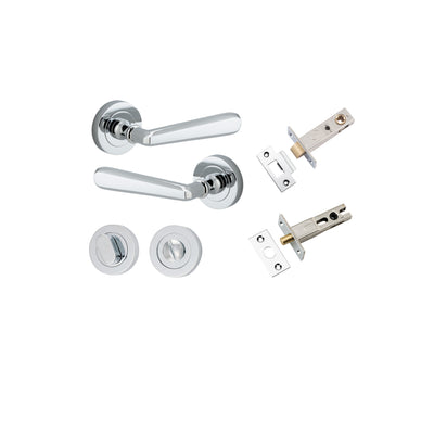 Copenhagen Lever on Rose Polished Chrome Privacy Kit