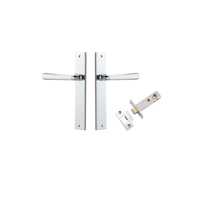 Copenhagen Lever Rectangular Polished Chrome Passage Kit