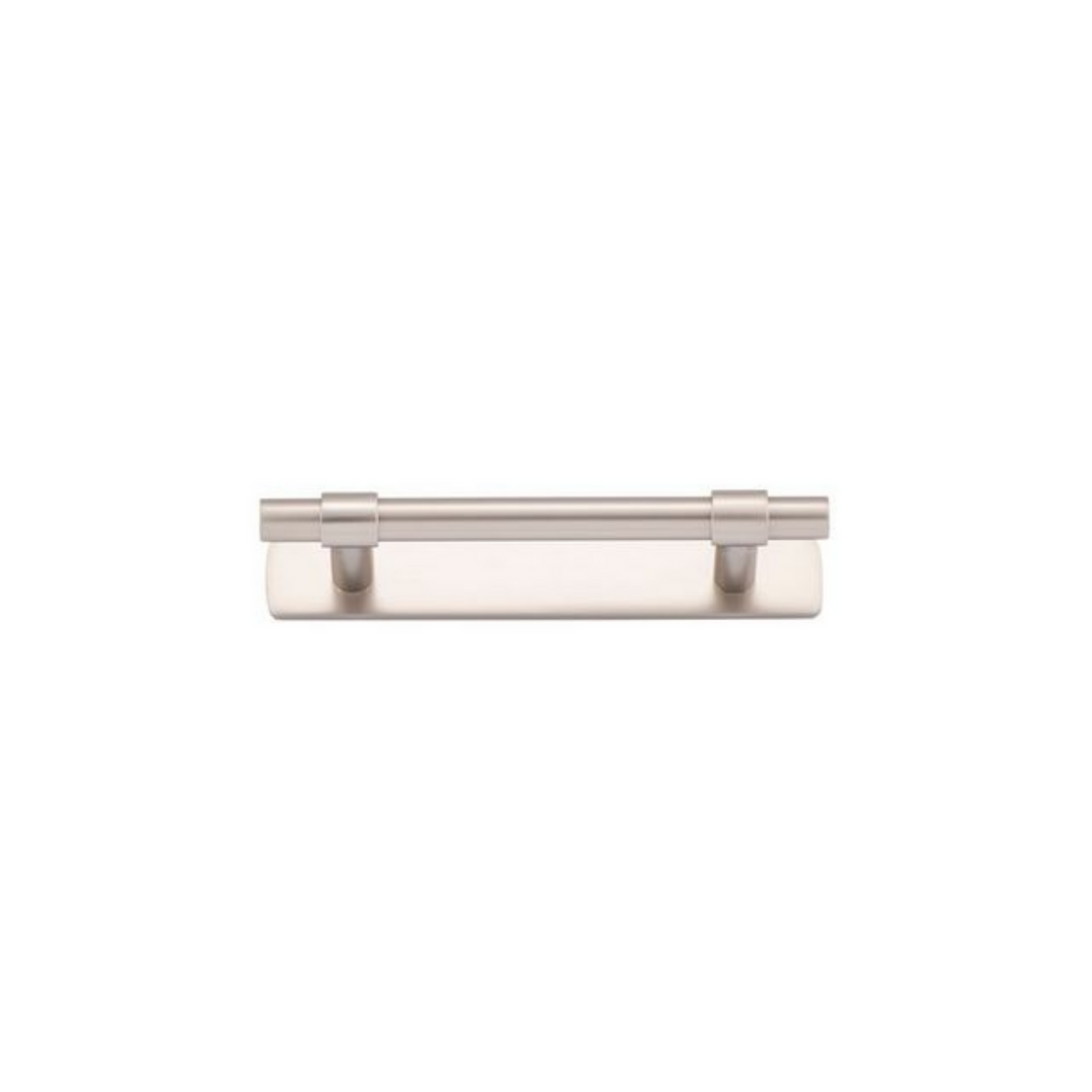 Helsinki Cabinet Pull with Backplate Satin Nickel CTC 96mm