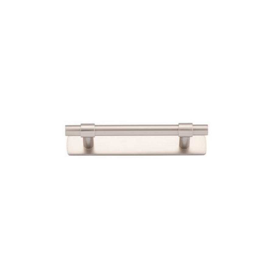 Helsinki Cabinet Pull with Backplate Satin Nickel CTC 96mm
