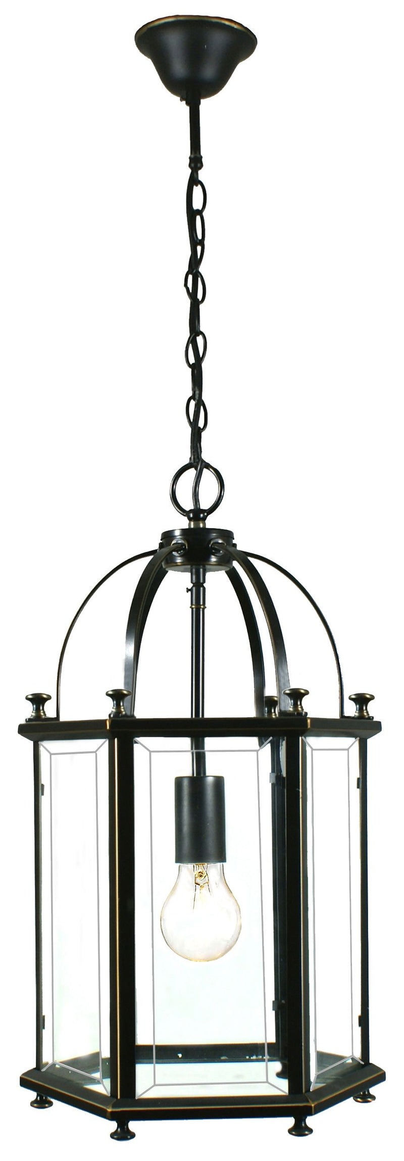 Country Small 1 Light Pendant Bronze