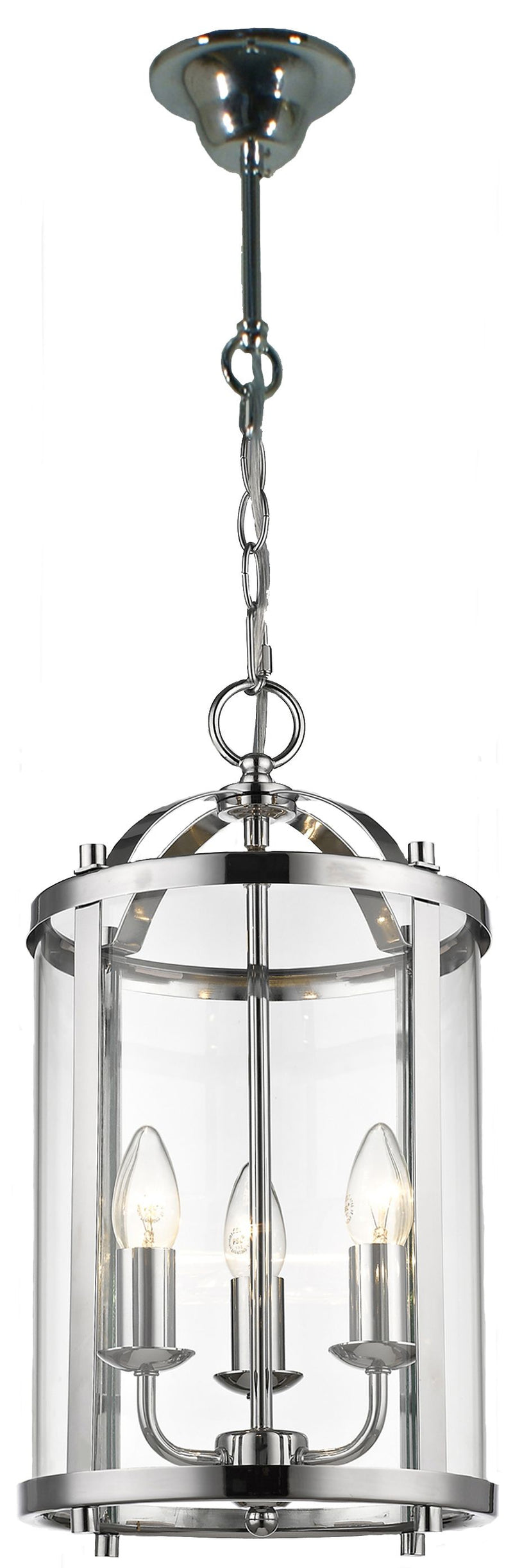 Manor Medium 3 Light Pendant Chrome