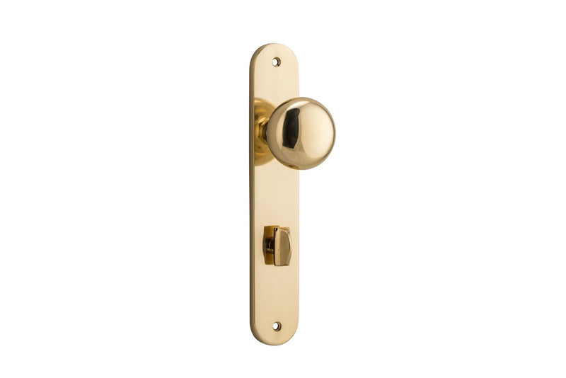 Cambridge Knob Oval Polished Brass