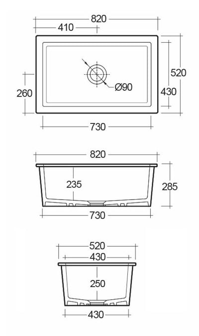 1901 Inset Sink