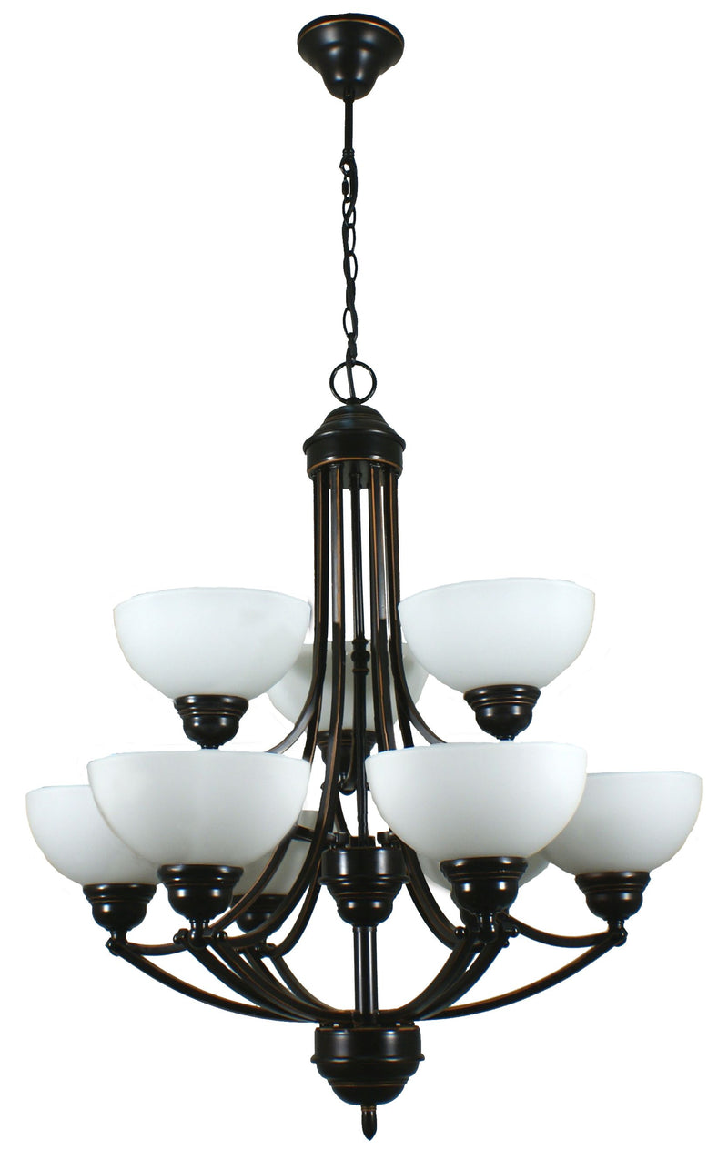 Houston 9 Light (6+3) Pendant Bronze